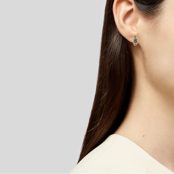 Vintage Designer Christian Dior Gold Crystal Clip On Runway Earrings - Picture 5 of 12